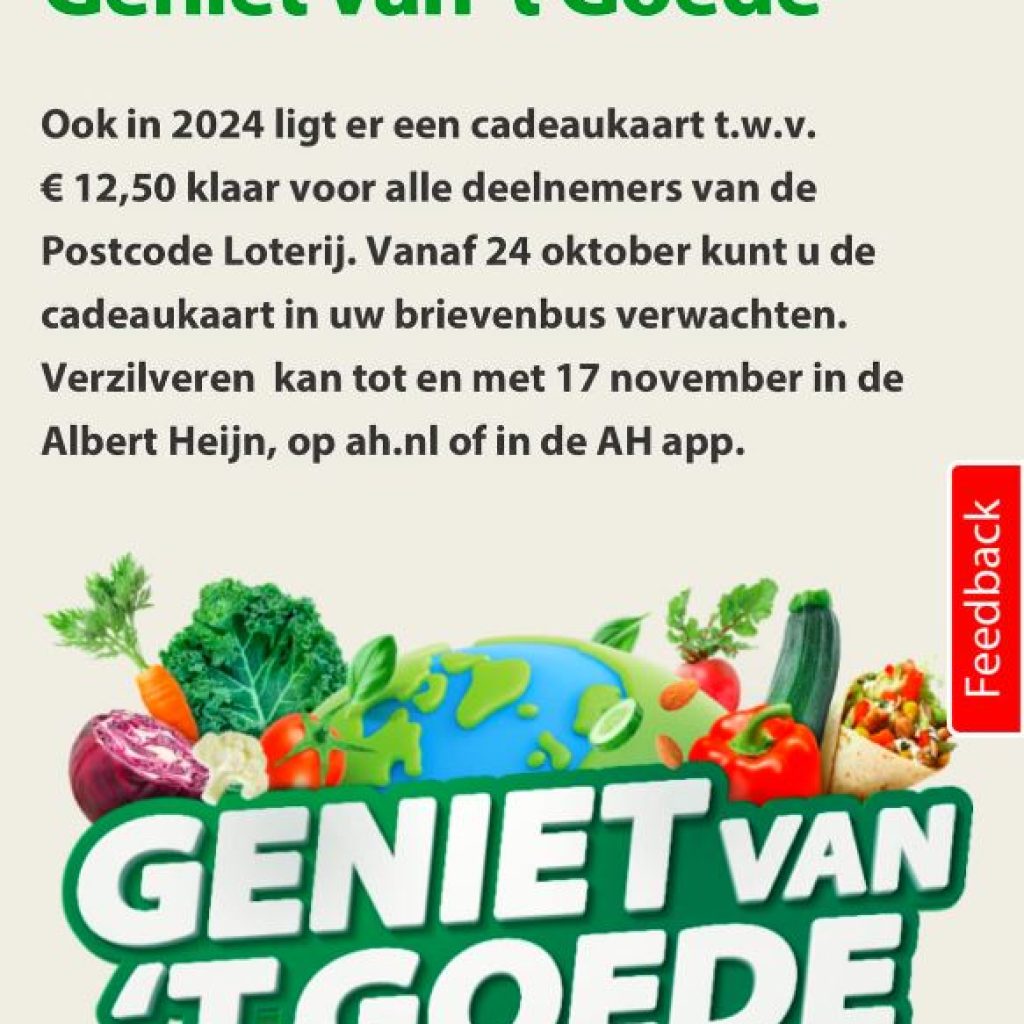 Actie: Geniet van ’t Goede